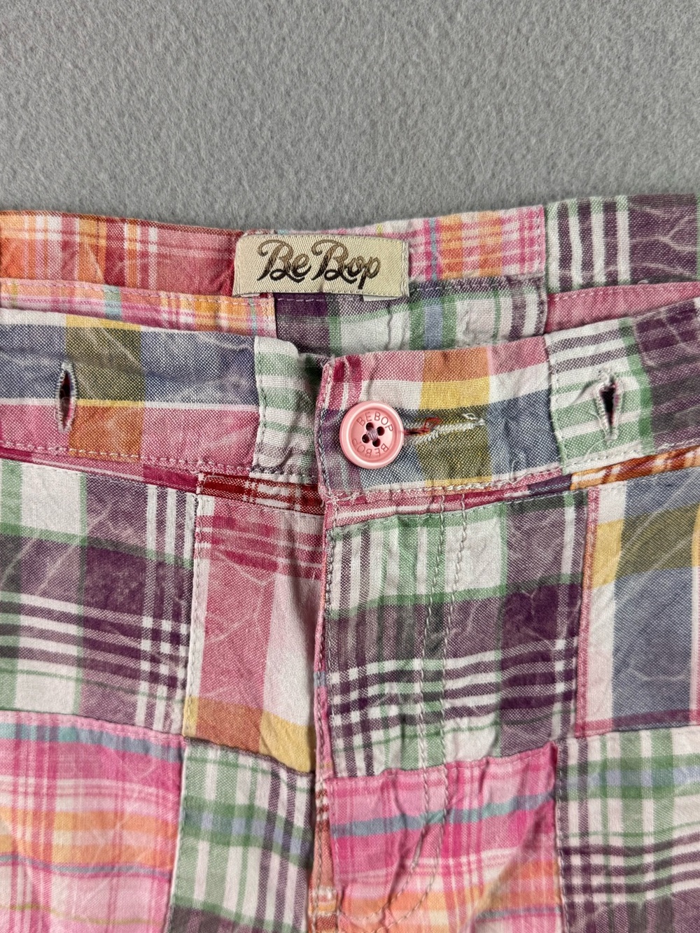 Patchwork Plaid Women’s Shorts - Multicolor - Picture 7 of 7